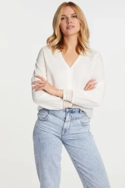 Rich & Royal Casual Blusen<Bluse pearl white