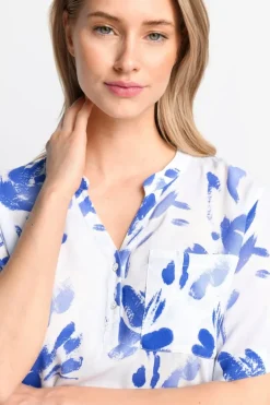 Rich & Royal Casual Blusen<Bluse cotton blue