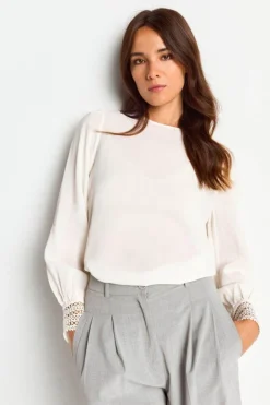 Rich & Royal Casual Blusen|Business Blusen<Bluse Mit Manschetten Aus Spitze