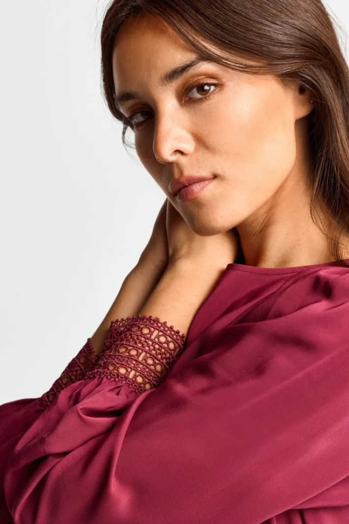 Rich & Royal Casual Blusen|Business Blusen<Bluse Mit Manschetten Aus Spitze