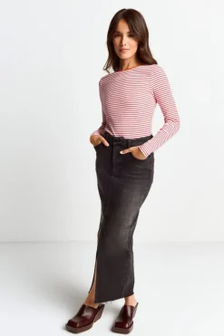 Rich & Royal Longsleeves<Bodycon-Longsleeve Mit Streifen