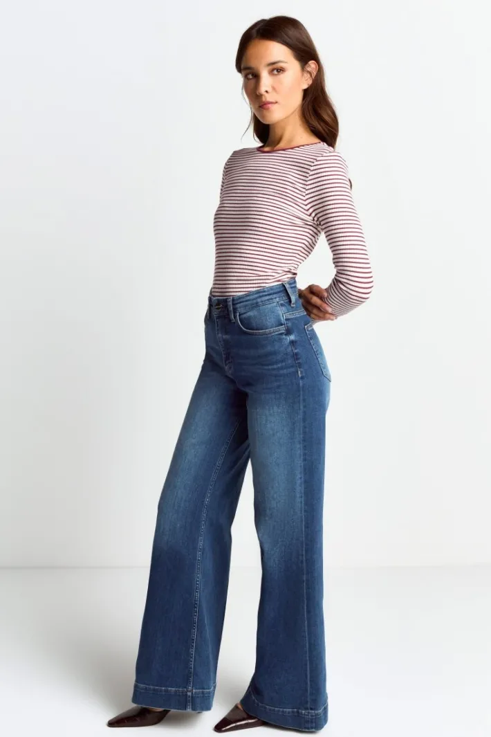 Rich & Royal Longsleeves<Bodycon-Longsleeve Mit Streifen