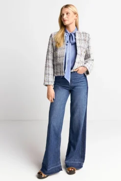 Rich & Royal Übergangsjacken|Bouclé-Jacken<Bouclé-Jacke Mit Rundhalsausschnitt cruise blue