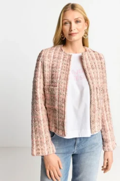 Rich & Royal Übergangsjacken|Bouclé-Jacken<Bouclé-Jacke Mit Rundhalsausschnitt