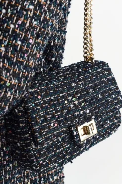 Rich & Royal Accessoires<Bouclé-Tasche Mit Goldkette midnight blue