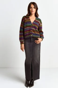 Rich & Royal Cardigans<Cardigan Mit Bunten Kristallknöpfen original