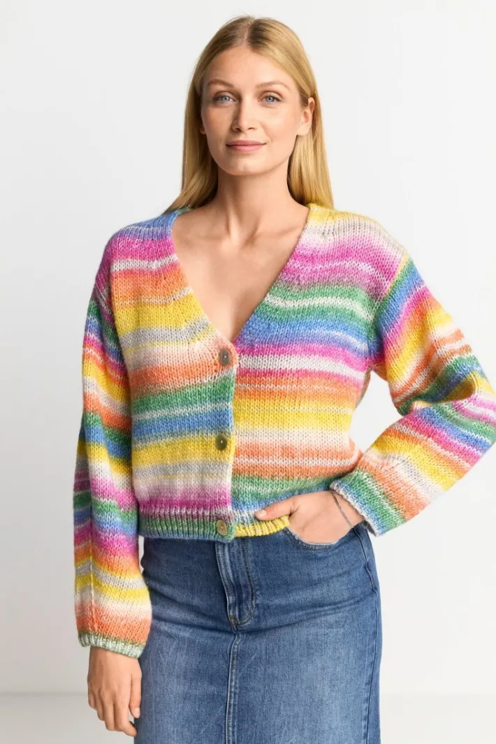 Rich & Royal Cardigans<Cardigan Mit Perlmuttknöpfen cruise blue