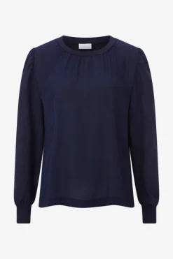 Rich & Royal Casual Blusen<Chiffonbluse Mit Rundhalsausschnitt