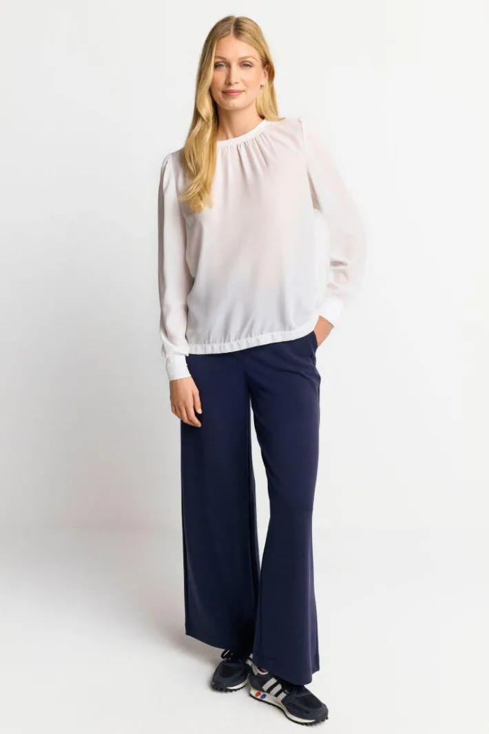 Rich & Royal Casual Blusen<Chiffonbluse Mit Rundhalsausschnitt