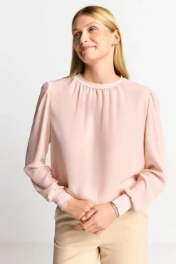 Rich & Royal Casual Blusen<Chiffonbluse Mit Rundhalsausschnitt