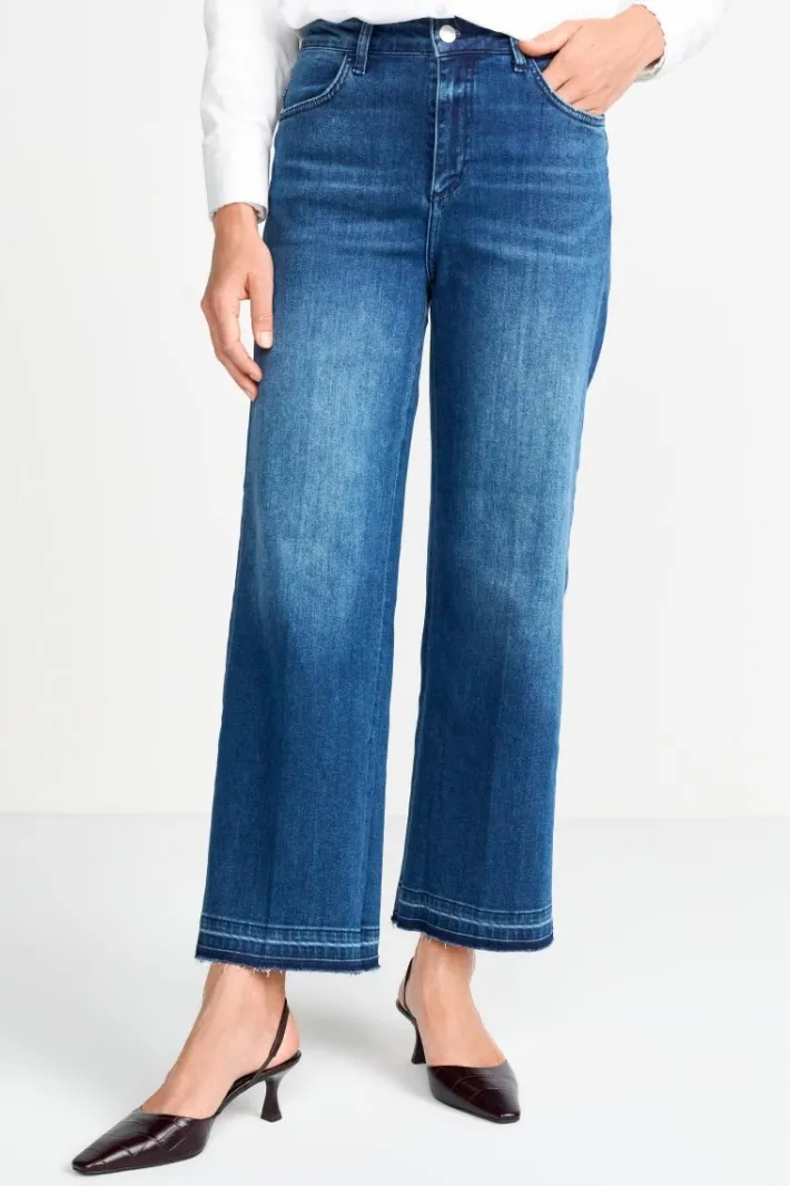 Rich & Royal Wide Leg<Denim Mit Ausgefranstem Saum denim blue