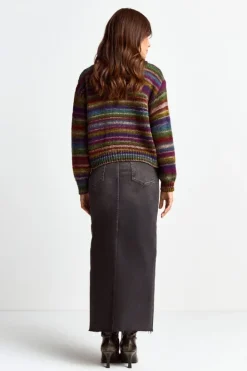 Rich & Royal Midiröcke<Denim-Rock Mit Schlitz denim grey