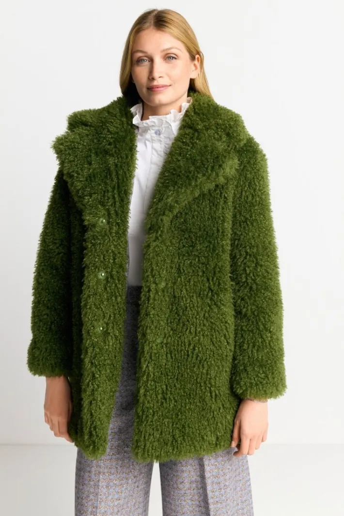 Rich & Royal Felljacken<Fake Fur Mantel matcha