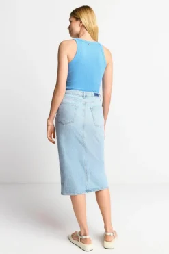 Rich & Royal Tops<Figurbetontes Rib-Top In cruise blue