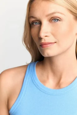 Rich & Royal Tops<Figurbetontes Rib-Top In cruise blue