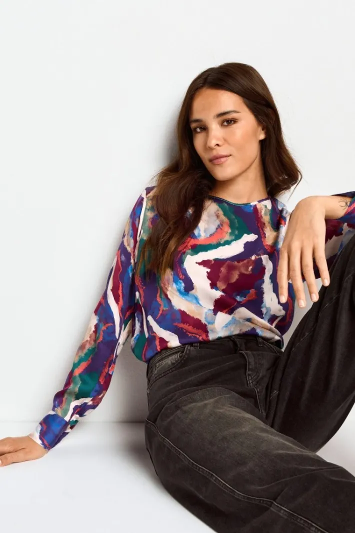 Rich & Royal Casual Blusen<Fließende Schlupfbluse ruby red