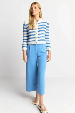 Rich & Royal Cardigans<Gestreifter Cardigan Mit Kristallknöpfen cruise blue