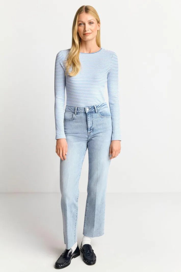 Rich & Royal Longsleeves<Gestreiftes Rib-Longsleeve