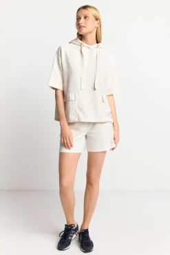 Rich & Royal Sweat<Hoodie Aus Supersoftem Jersey pearl white