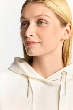 Rich & Royal Sweat<Hoodie Aus Supersoftem Jersey pearl white