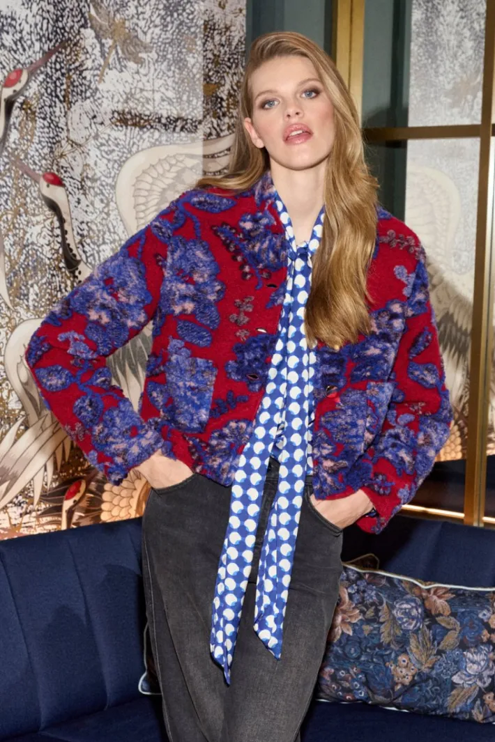 Rich & Royal Felljacken|Übergangsjacken<Jacke Mit Floralem Muster ruby red