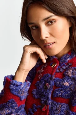 Rich & Royal Felljacken|Übergangsjacken<Jacke Mit Floralem Muster ruby red