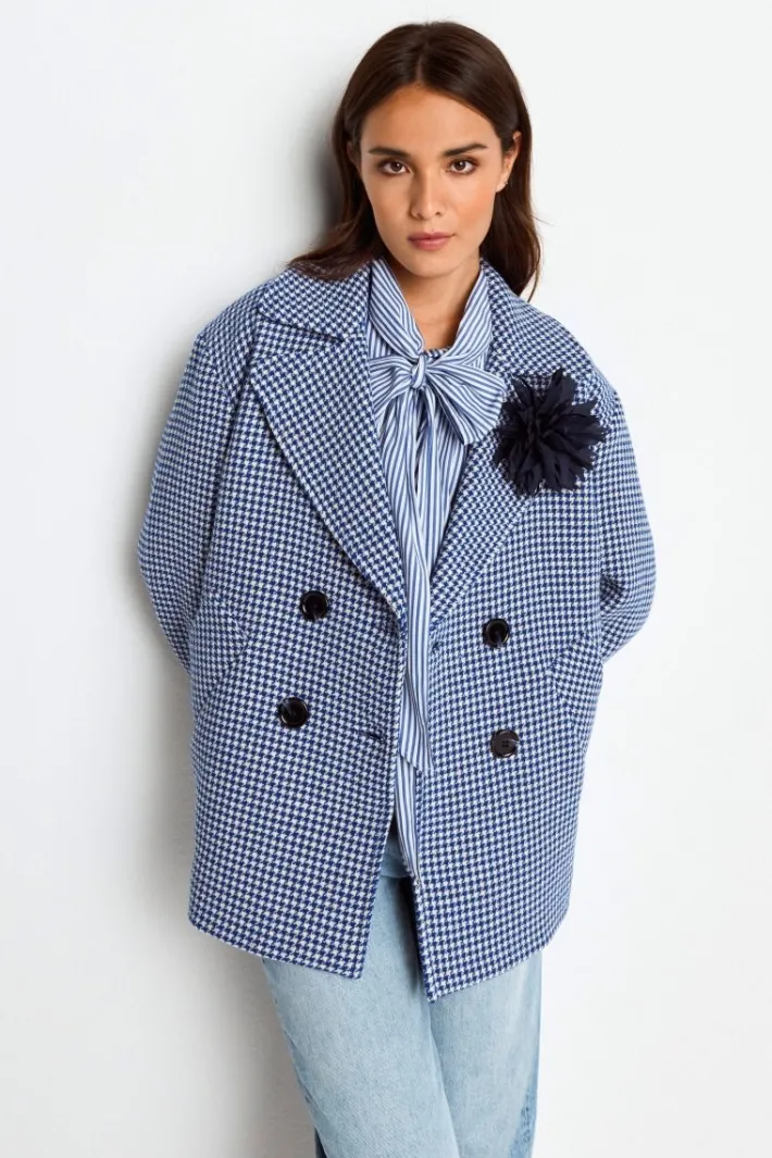 Rich & Royal Übergangsjacken<Jacke Mit Hahnentrittmuster sapphire blue