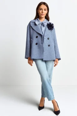 Rich & Royal Übergangsjacken<Jacke Mit Hahnentrittmuster sapphire blue