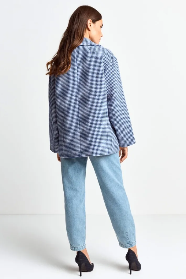 Rich & Royal Übergangsjacken<Jacke Mit Hahnentrittmuster sapphire blue