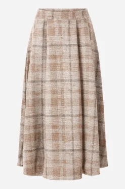 Rich & Royal Midiröcke<Karierter High-Waist-Midirock caramel spice