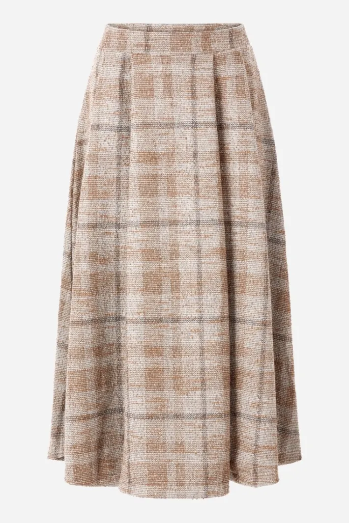 Rich & Royal Midiröcke<Karierter High-Waist-Midirock caramel spice