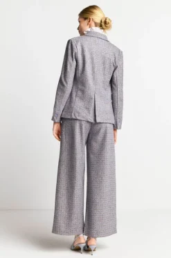 Rich & Royal Casual Blazer|Business Blazer<Karierter Wollblazer Mit Reverskragen cruise blue