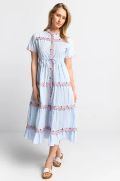 Rich & Royal Midikleider<Kleid cotton blue