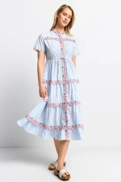 Rich & Royal Midikleider<Kleid cotton blue