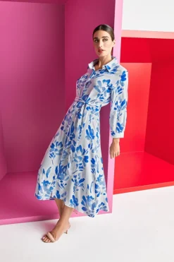 Rich & Royal Midikleider<Kleid cotton blue