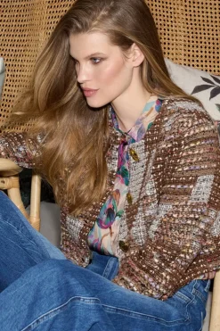 Rich & Royal Übergangsjacken|Bouclé-Jacken<Kurze Bouclé-Jacke caramel spice