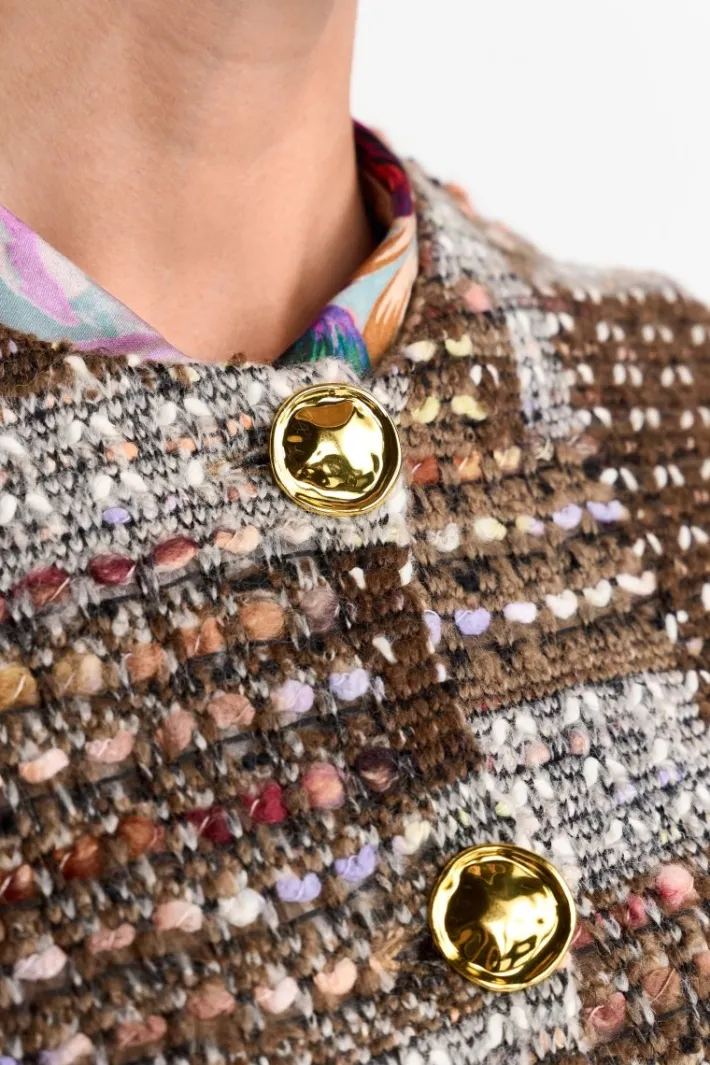 Rich & Royal Übergangsjacken|Bouclé-Jacken<Kurze Bouclé-Jacke caramel spice