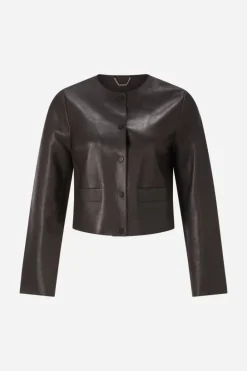 Rich & Royal Übergangsjacken<Kurze Lederjacke Mit Druckknöpfen