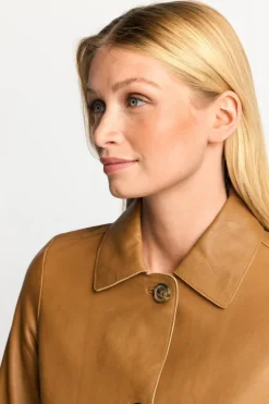 Rich & Royal Übergangsjacken<Kurze Lederjacke Mit Kragen caffee latte
