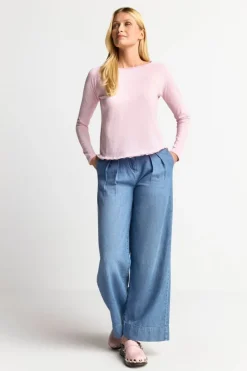 Rich & Royal Longsleeves<Longsleeve Aus Baumwolle Mit Offenen Kanten