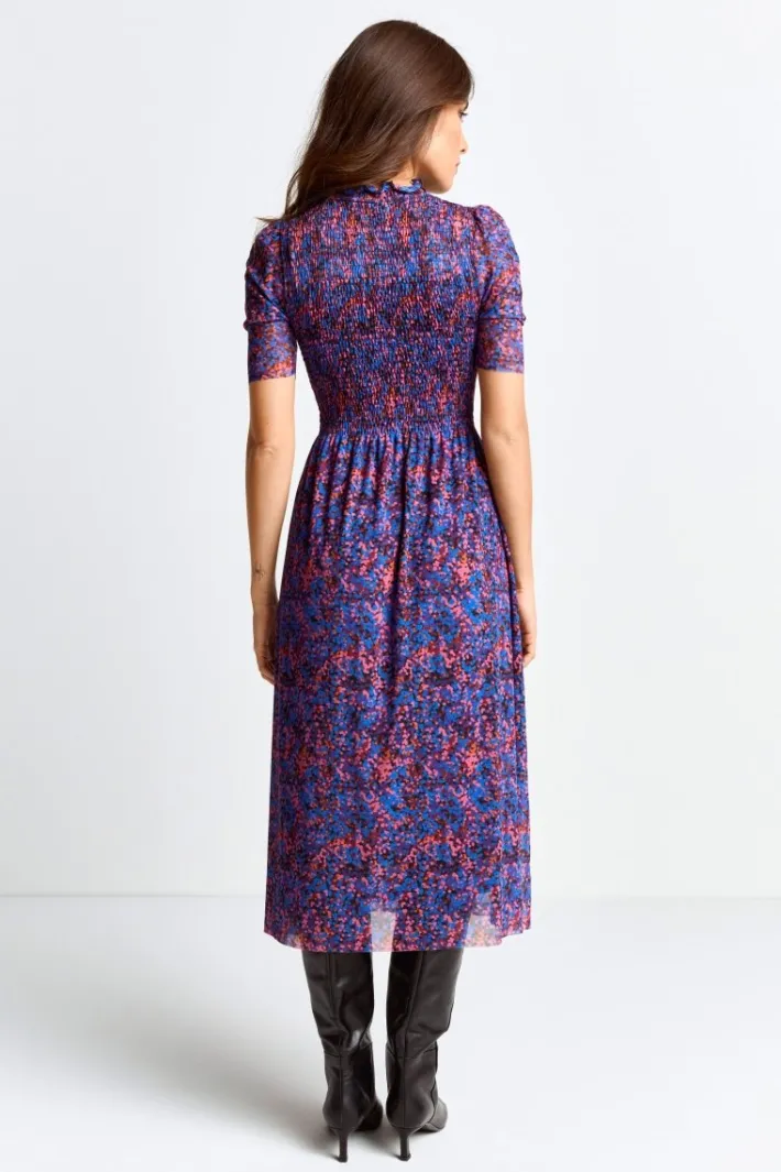 Rich & Royal Midikleider<Meshkleid Mit Rüschenkragen midnight blue