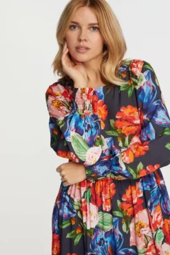 Rich & Royal Midikleider<Midikleid red salsa