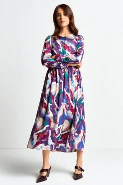 Rich & Royal Midikleider<Midikleid Mit Abstraktem Print ruby red