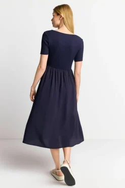 Rich & Royal Midikleider<Midikleid Mit Logostickerei midnight blue