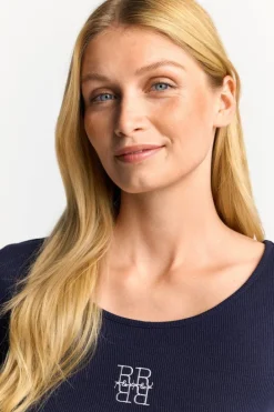 Rich & Royal Midikleider<Midikleid Mit Logostickerei midnight blue