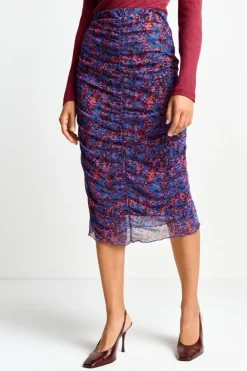 Rich & Royal Midiröcke<Midirock Mit Floralem Allover-Print midnight blue