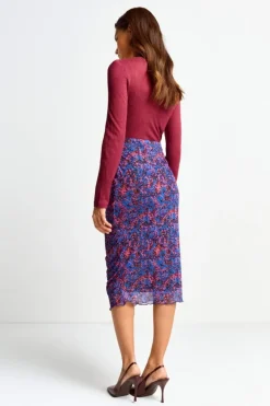 Rich & Royal Midiröcke<Midirock Mit Floralem Allover-Print midnight blue