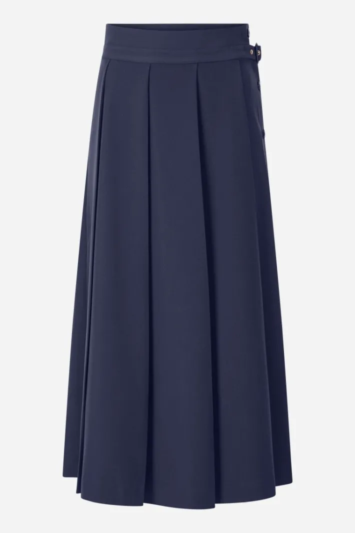 Rich & Royal Midiröcke<Midirock Mit Seitlicher Knopfleiste midnight blue