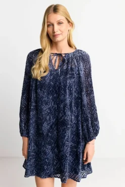 Rich & Royal Minikleider<Mini-Blusenkleid Aus Samt cruise blue