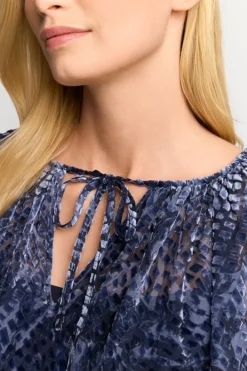 Rich & Royal Minikleider<Mini-Blusenkleid Aus Samt cruise blue